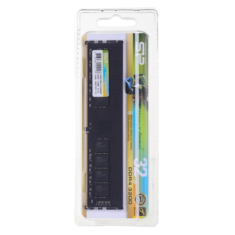 SILICON POWER DDR4 UDIMM RAM atmintis 3200 MHz CL22 32 GB (SP032GBLFU320X02) Juoda