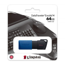 Kingston Exodia 64 GB USB 3.2. Mėlyna