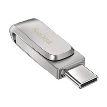 „SanDisk Ultra Dual Drive Luxe“ USB atmintinė 256 GB A tipo USB / USB tipo C 3.2 Gen 1 (3.1 Gen 1) Nerūdijantis plienas