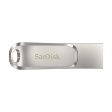 „SanDisk Ultra Dual Drive Luxe“ USB atmintinė 256 GB A tipo USB / USB tipo C 3.2 Gen 1 (3.1 Gen 1) Nerūdijantis plienas