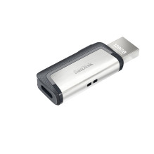 Sandisk Ultra Dual Drive USB Type-C USB atmintinė 128 GB USB Type-A / USB Type-C 3.2 Gen 1 (3.1 Gen 1) Juoda, sidabrinė