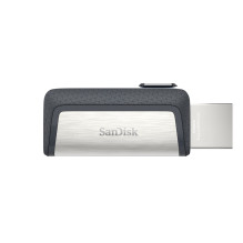 Sandisk Ultra Dual Drive USB Type-C USB atmintinė 128 GB USB Type-A / USB Type-C 3.2 Gen 1 (3.1 Gen 1) Juoda, sidabrinė