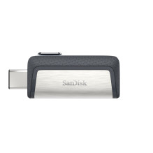 Sandisk Ultra Dual Drive USB Type-C USB atmintinė 128 GB USB Type-A / USB Type-C 3.2 Gen 1 (3.1 Gen 1) Juoda, sidabrinė