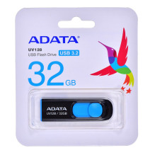 ADATA DashDrive UV128 32 GB USB atmintinė A tipo USB 3.2 Gen 1 (3.1 Gen 1) Juoda, mėlyna