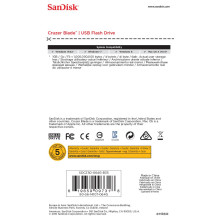 SanDisk Cruzer Blade USB atmintinė 64 GB USB Type-A 2.0 Black, Red