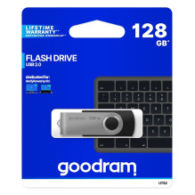 Goodram UTS2-1280K0R11 USB atmintinė 128 GB USB Type-A 2.0 juoda, sidabrinė