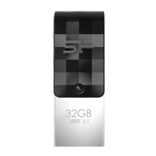 „Silicon Power Mobile C31“ USB atmintinė 32 GB A tipo USB / C tipo USB 3.2 Gen 1 (3.1 Gen 1) Juoda, sidabrinė