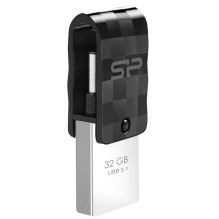 „Silicon Power Mobile C31“ USB atmintinė 32 GB A tipo USB / C tipo USB 3.2 Gen 1 (3.1 Gen 1) Juoda, sidabrinė