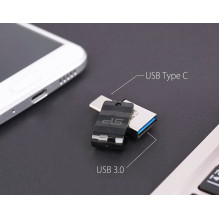 „Silicon Power Mobile C31“ USB atmintinė 32 GB A tipo USB / C tipo USB 3.2 Gen 1 (3.1 Gen 1) Juoda, sidabrinė