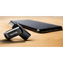 „SanDisk Ultra Dual Drive Go“ USB atmintinė 64 GB A tipo USB / USB tipo C 3.2 Gen 1 (3.1 Gen 1) Juoda