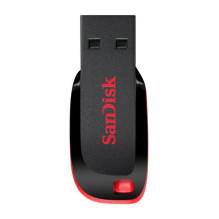 SanDisk Cruzer Blade USB atmintinė 128 GB USB Type-A 2.0 juoda, raudona