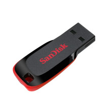 SanDisk Cruzer Blade USB atmintinė 128 GB USB Type-A 2.0 juoda, raudona