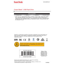 SanDisk Cruzer Blade USB atmintinė 128 GB USB Type-A 2.0 juoda, raudona