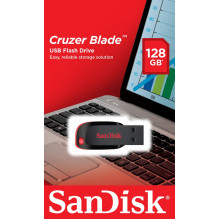 SanDisk Cruzer Blade USB atmintinė 128 GB USB Type-A 2.0 juoda, raudona