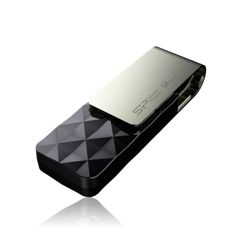 Silicon Power Blaze B30 USB atmintinė 64 GB USB Type-A 3.0 (3.1 Gen 1) Juoda