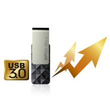 Silicon Power Blaze B30 USB atmintinė 64 GB USB Type-A 3.0 (3.1 Gen 1) Juoda