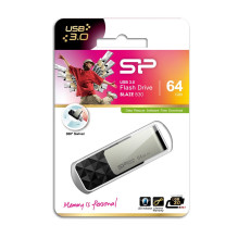 Silicon Power Blaze B30 USB atmintinė 64 GB USB Type-A 3.0 (3.1 Gen 1) Juoda