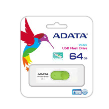 ADATA UV320 USB atmintinė 64 GB USB Type-A 3.2 Gen 1 (3.1 Gen 1) Žalia, balta