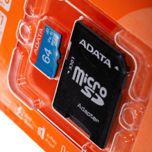 ADATA 64GB, microSDHC, 10 klasės UHS-I