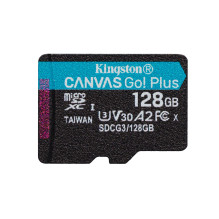 Kingston Technology 128GB microSDXC Canvas Go Plus 170R A2 U3 V30 Single Pack w / o ADP