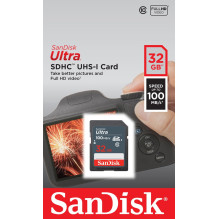 SanDisk Ultra 32GB SDHC atminties kortelė 100MB / s atminties kortelė UHS-I 10 klasė