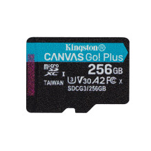 Kingston Technology 256GB microSDXC Canvas Go Plus 170R A2 U3 V30 Card + ADP