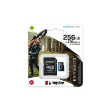 Kingston Technology 256GB microSDXC Canvas Go Plus 170R A2 U3 V30 kortelė + ADP