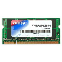 Patriot Memory DDR2 2GB CL5 PC2-6400 (800MHz) SODIMM atminties modulis