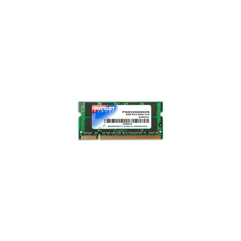 Patriot Memory DDR2 2GB CL5 PC2-6400 (800MHz) SODIMM atminties modulis