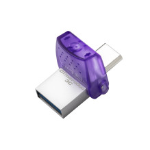 Kingston Technology DataTraveler microDuo 3C USB atmintinė 64 GB A tipo USB / USB Type-C 3.2 Gen 1 (3.1 Gen 1) Violetinė