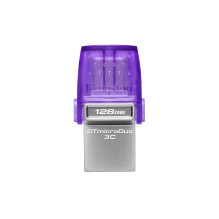 Kingston Technology DataTraveler microDuo 3C USB atmintinė 64 GB A tipo USB / USB Type-C 3.2 Gen 1 (3.1 Gen 1) Violetinė