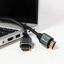 „Tellur“ didelės spartos HDMI 2.0 kabelis, 4K 18Gbps kištukinis kištukas Ethernet paauksuotas 3 m juodas