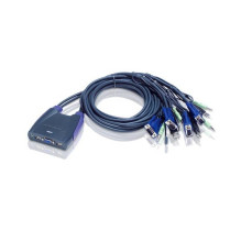ATEN 4 prievadų USB VGA KVM jungiklis su garsu