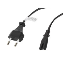 Lanberg CA-C7CA-10CC-0018-BK power cable Black 1.8 m C7 coupler CEE7 / 16