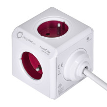 Allocacoc 2402RD / FREUPC power extension 1.5 m 4 AC outlet(s) Indoor Red, White