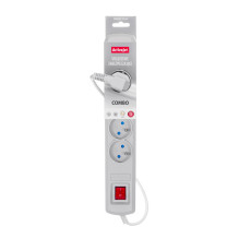 Activejet grey power strip with cord ACJ COMBO 5G / 3M / BEZP. AUT / S