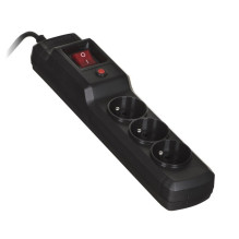 Activejet COMBO 3GN 3M black power strip with cord