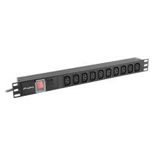 LANBERG PDU RACK POWER STRIP (1U,10A,7X IEC C13,2M)