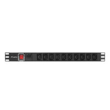 LANBERG PDU stelažo maitinimo juosta (1U,10A,7X IEC C13,2M)