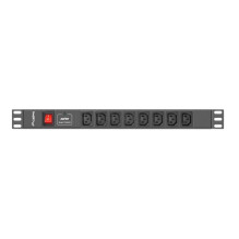 LANBERG POWER STRIP PDU RACK (1U, 16A, 8X IEC C13)