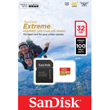 SanDisk Extreme 32 GB MicroSDHC UHS-I 10 klasė