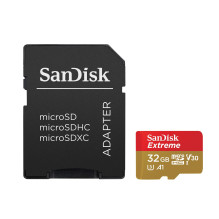 SanDisk Extreme 32 GB MicroSDHC UHS-I 10 klasė