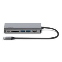 Belkin AVC008BTSGY laptop dock / port replicator USB 3.2 Gen 1 (3.1 Gen 1) Type-C Black, Grey