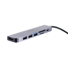 UNITEK HUB USB-C H1118A USB-A x3, USB-C, HDMI, SD, microSD