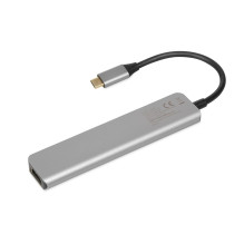 iBox IUH3SL4K notebook dock / port replicator USB 3.2 Gen 1 (3.1 Gen 1) Type-C Power Delivery 100W Silver