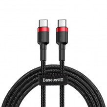 „Baseus Cafule“ kabelis USB-C PD 2.0 QC 3.0 60 W 2 m (juodas + raudonas)
