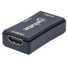 Manheteno HDMI kartotuvas, 4K@60Hz, aktyvus, padidina HDMI signalą iki 40 m, juodas, trejų metų garantija, lizdinė plokš