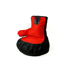Sako krepšys puff bokso pirštinė juoda-raudona XL 100 x 80 cm
