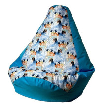 Sako bag pouffe pear print blue - Frozen XL 130 x 90 cm