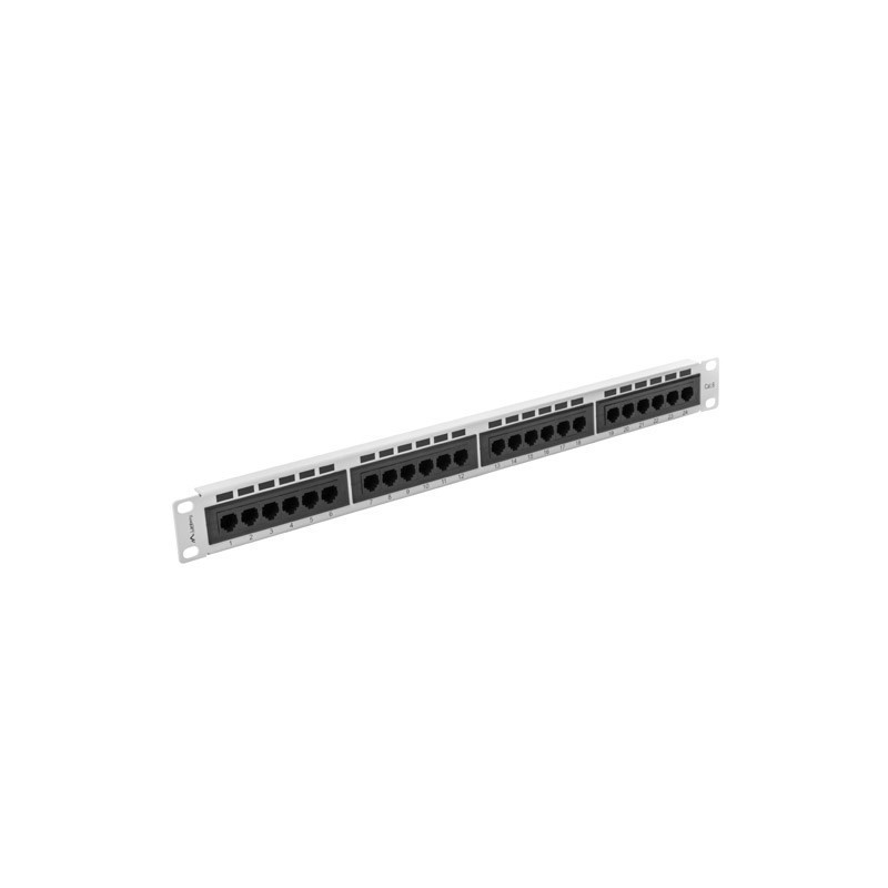 Lanberg patch panel 24 port 1U cat.6 UTP gray PPU6-1024-S